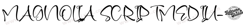 MAGNOLIA SCRIPTMEDIU字体转换